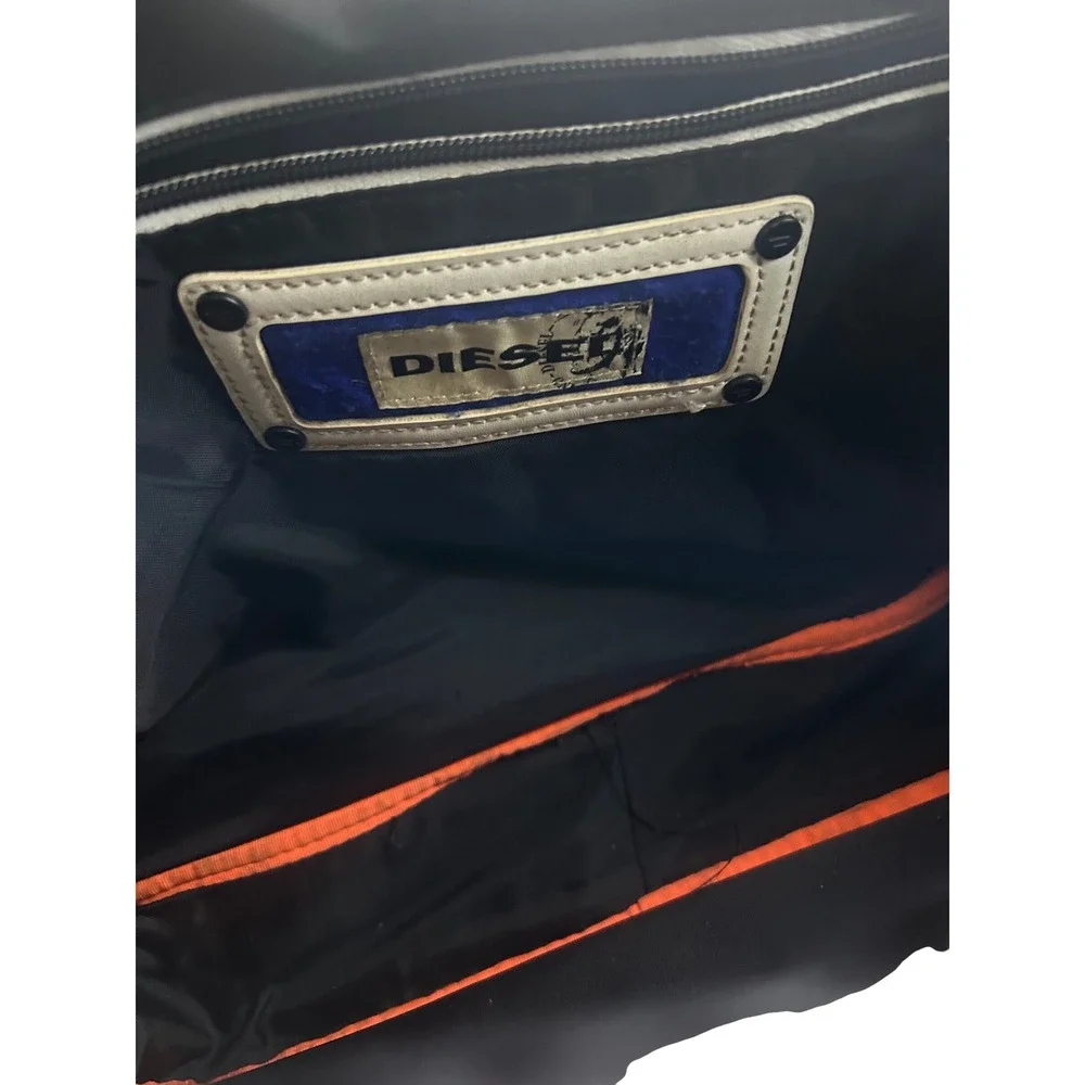 Diesel Industry Blue‎ Wool Blend Crossbody Bag Messenger Style